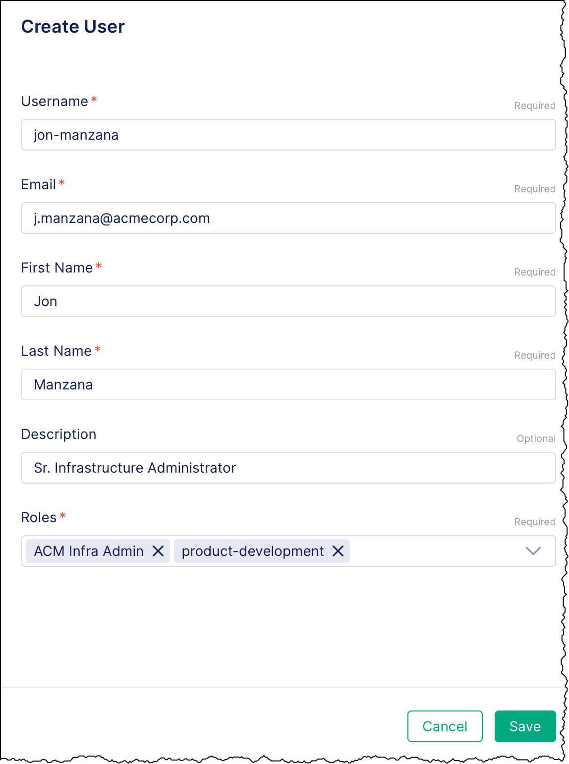 Infra Admin User